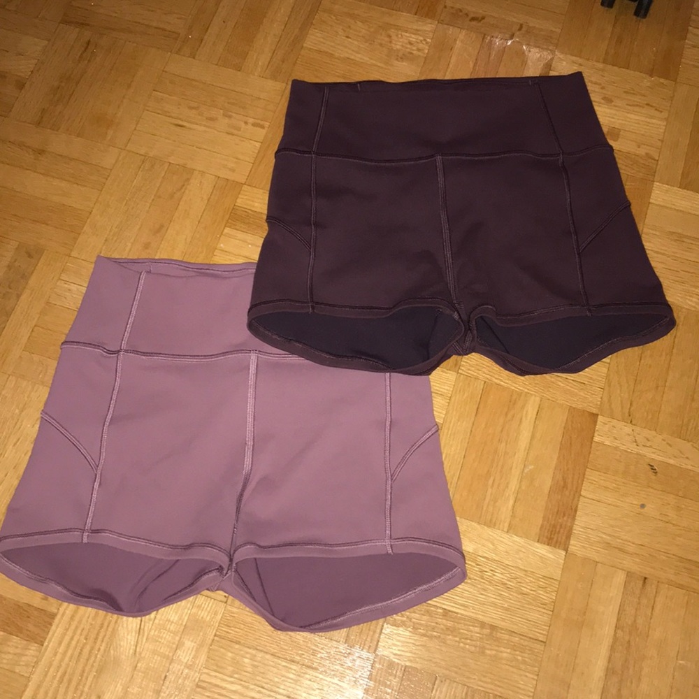2 pairs Lululemon In Movement Shorts!